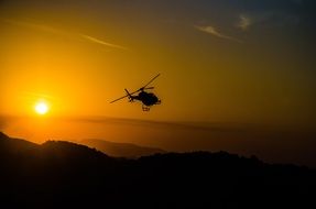helicopter soaring over Rio de Janeiro