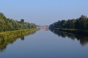 panoramic view of the river like mirrors