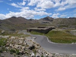 panoramic view of the barracks of the rehab fund in the alps of france