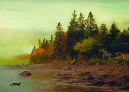 Digital Artwork of forest