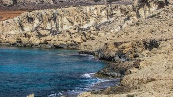 claggy coastline of cape greco