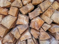 pile of firewood closeup