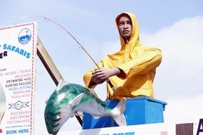 fishing man in a boat