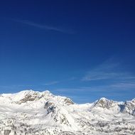 landscape of snowy top of the mountain