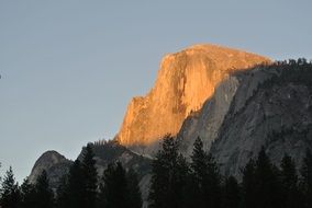 High mountain in Yosemite national park