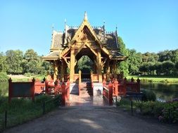 chinese gate at hagenbeck zoo in hamburg