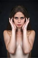 portrait of a naked girl