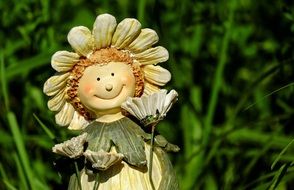 cute garden figure of a girl