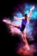 Digital creation ballet man dancer