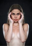 Nude Girl Portrait Symmetry view