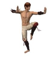 Man in asian Fight Pose