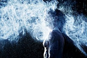 figure in a haze
