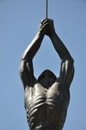 statue of man in sculpture park in santiago