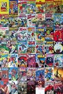 covers of Marvel Comics, background