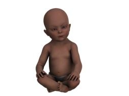 baby on the floor in digital art