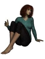 sitting pretty girl as a 3d model
