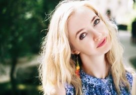 Girl in the park in summer