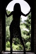 silhouette of a girl with a beautiful figure