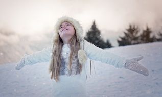 girl as a symbol of winter