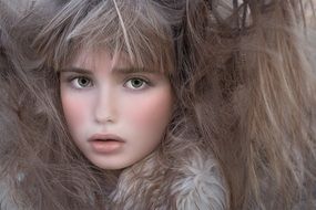 portrait of a girl with her hair