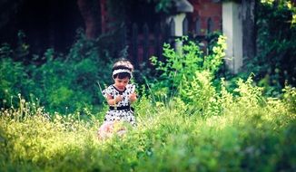 small girl Playing