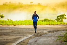 running man training outdoors