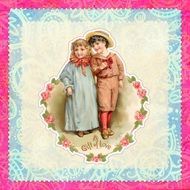 Card Vintage drawing