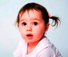 charming baby close up