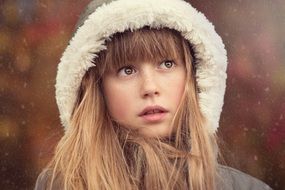 thoughtful girl in the hood