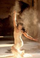 sensual motion of a girl dancer
