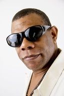 Man in a black sunglasses
