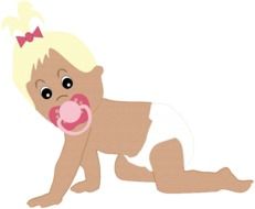drawing of a newborn girl