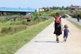 Picture of Mama and Child are walking