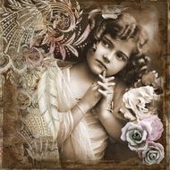 vintage picture of the girl