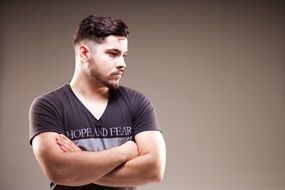 portrait of a thoughtful young man
