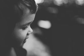 Black And White photo Young Child