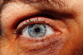 expressive eye on a person's face