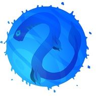 dragon on the blue circle