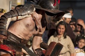 Street Performance Of Gladiators