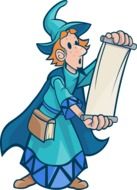 Wizard Magic Scroll drawing