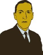 graphic image of the famous writer Howard Phillips Lovecraft