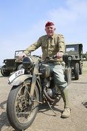 soldier on a motorcycle