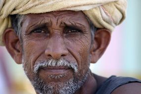 Portrait of the farmer from India