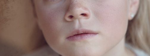 child Girl Face close up, detail