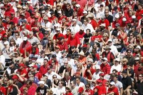 a lot of sport fans on a stadium, texas