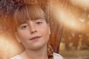 girl with braided hair in a braid