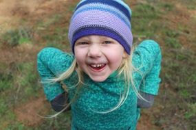 smiling little girl close-up