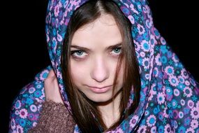 Girl Oriental Green Eyes