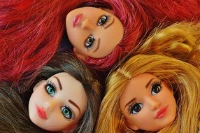 Three girlfriends close up