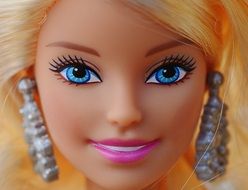 doll like a beautiful blonde with blue eyes